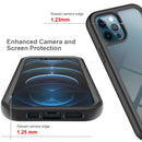 Starry Sky Solid Color Series Shockproof PC + TPU Case with PET Film For iPhone 12 / 12 Pro(Black)