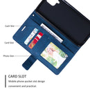 For Samsung Galaxy A12 Skin Feel Splicing Horizontal Flip Leather Case with Holder & Card Slots & Wallet & Photo Frame(Blue)