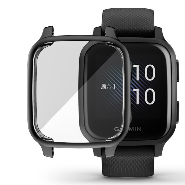 For Garmin Venu Sq Full Coverage TPU Electroplating Protective Case(Black)