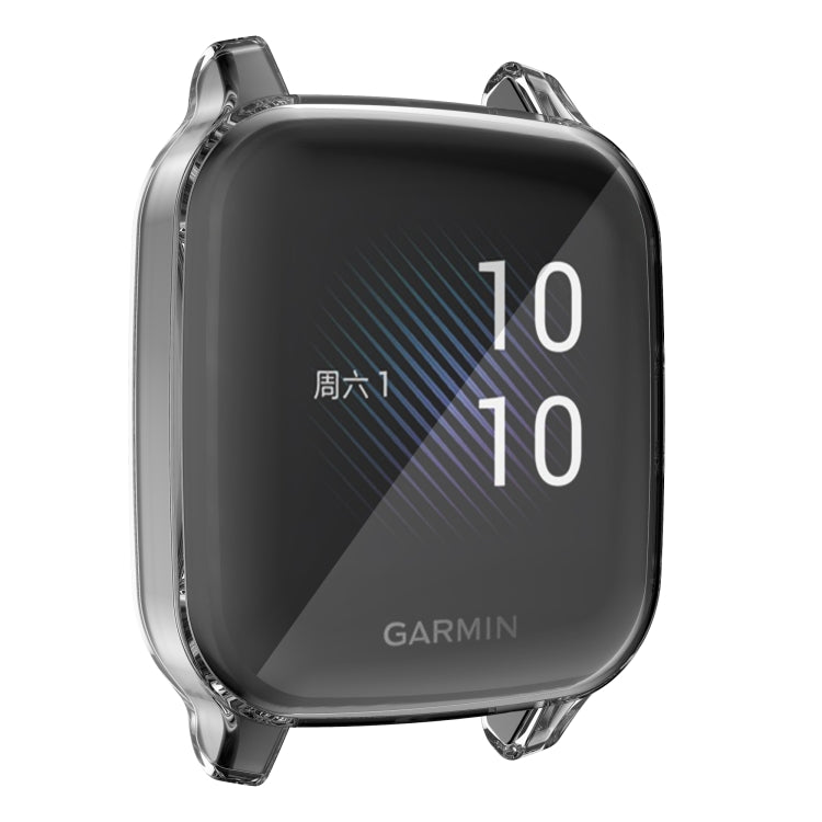 For Garmin Venu Sq Full Coverage TPU Electroplating Protective Case(Transparent)