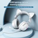ONIKUMA X11 Cat Ear Design RGB LED Light Wired Gaming Headset with Mic (White)