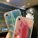 For iPhone SE 2022 / SE 2020 / 8 / 7 IMD Rendering Watercolor Aurora Pattern Shockproof TPU + PC Protective Case(Winter Snow)