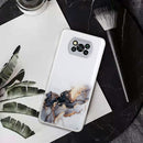 For Xiaomi Poco X3 / X3 Pro Hollow Marble Pattern TPU Precise Hole Protective Case(Black)
