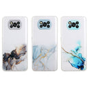 For Xiaomi Poco X3 / X3 Pro Hollow Marble Pattern TPU Precise Hole Protective Case(Black)