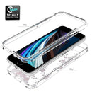 2 in 1 High Transparent Painted Shockproof PC + TPU Protective Case For iPhone SE 2022 / SE 2020 / 8 / 7(Rose Flower)