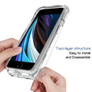 2 in 1 High Transparent Painted Shockproof PC + TPU Protective Case For iPhone SE 2022 / SE 2020 / 8 / 7(Blue Butterfly)