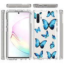 For Samsung Galaxy Note 10 Plus 2 in 1 High Transparent Painted Shockproof PC + TPU Protective Case(Blue Butterfly)