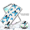 For Samsung Galaxy Note 10 Plus 2 in 1 High Transparent Painted Shockproof PC + TPU Protective Case(Blue Butterfly)