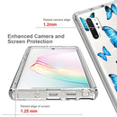 For Samsung Galaxy Note 10 Plus 2 in 1 High Transparent Painted Shockproof PC + TPU Protective Case(Blue Butterfly)