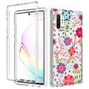 For Samsung Galaxy Note 10 Plus 2 in 1 High Transparent Painted Shockproof PC + TPU Protective Case(Small Floral)