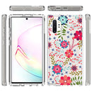 For Samsung Galaxy Note 10 Plus 2 in 1 High Transparent Painted Shockproof PC + TPU Protective Case(Small Floral)