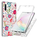 For Samsung Galaxy Note 10 Plus 2 in 1 High Transparent Painted Shockproof PC + TPU Protective Case(Small Floral)