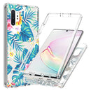 For Samsung Galaxy Note 10 Plus 2 in 1 High Transparent Painted Shockproof PC + TPU Protective Case(Banana Leaf)
