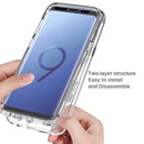 For Samsung Galaxy S9 2 in 1 High Transparent Painted Shockproof PC + TPU Protective Case(Blue Butterfly)