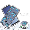 For Samsung Galaxy S9 2 in 1 High Transparent Painted Shockproof PC + TPU Protective Case(Blue Butterfly)