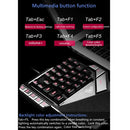 AULA K2 38 Keys 7 Colors Breathing Light One-hand Wired Gaming Keyboard(Black)