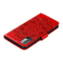 For Xiaomi Redmi Note 10 5G Mandala Embossing Pattern Horizontal Flip PU Leather Case with Holder & Card Slots & Wallet & Lanyard(Red)