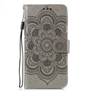 For Xiaomi Redmi Note 10 5G Mandala Embossing Pattern Horizontal Flip PU Leather Case with Holder & Card Slots & Wallet & Lanyard(Grey)