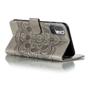 For Xiaomi Redmi Note 10 5G Mandala Embossing Pattern Horizontal Flip PU Leather Case with Holder & Card Slots & Wallet & Lanyard(Grey)