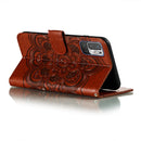 For Xiaomi Redmi Note 10 5G Mandala Embossing Pattern Horizontal Flip PU Leather Case with Holder & Card Slots & Wallet & Lanyard(Brown)