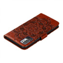 For Xiaomi Redmi Note 10 5G Mandala Embossing Pattern Horizontal Flip PU Leather Case with Holder & Card Slots & Wallet & Lanyard(Brown)