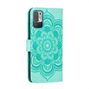 For Xiaomi Redmi Note 10 5G Mandala Embossing Pattern Horizontal Flip PU Leather Case with Holder & Card Slots & Wallet & Lanyard(Green)