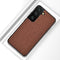 For Samsung Galaxy S21 FE Shockproof Cloth Texture PC + TPU Protective Case(Brown)