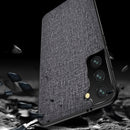 For Samsung Galaxy S21 FE Shockproof Cloth Texture PC + TPU Protective Case(Style Blue)