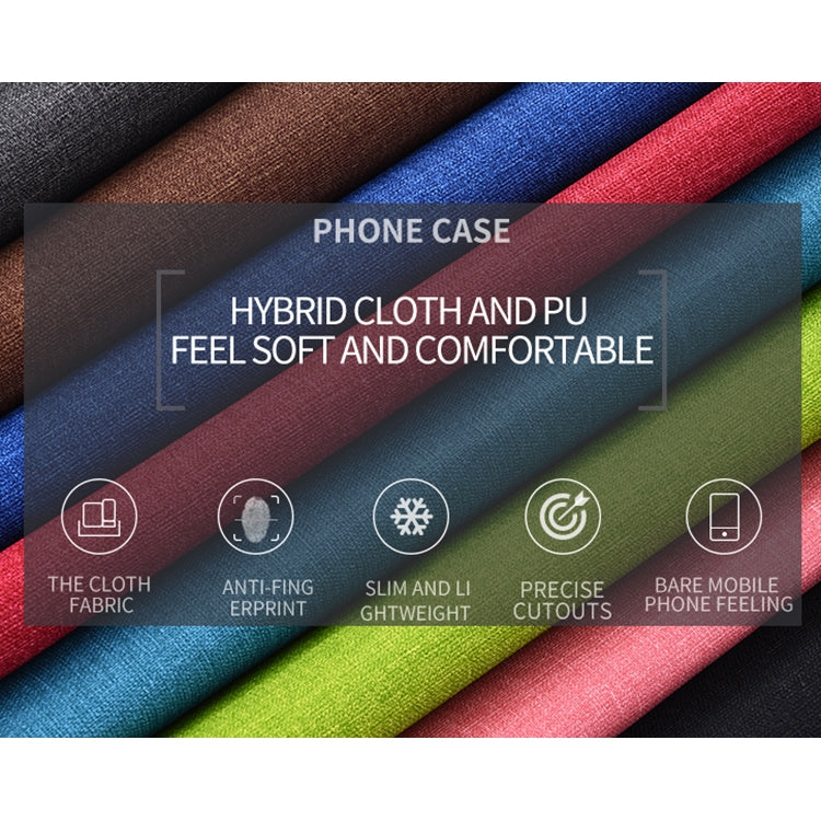 For Samsung Galaxy S21 FE Shockproof Cloth Texture PC + TPU Protective Case(Style Blue)