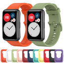 For Huawei Watch Fit Protective Silicone Case + Silicone Watch Band Kit(Wine Red)