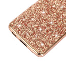 For Samsung Galaxy S21 FE Glitter Powder Shockproof TPU Protective Case(Blue)