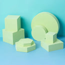 8 in 1 Different Sizes Geometric Cube Solid Color Photography Photo Background Table Shooting Foam Props(Green)
