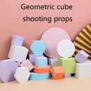 8 in 1 Different Sizes Geometric Cube Solid Color Photography Photo Background Table Shooting Foam Props(Blue Lake)