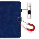 For Samsung Galaxy Tab A7 Lite T220 Cowhide Texture Horizontal Flip Leather Case with Holder & Card Slots & Pen Slot(Blue)