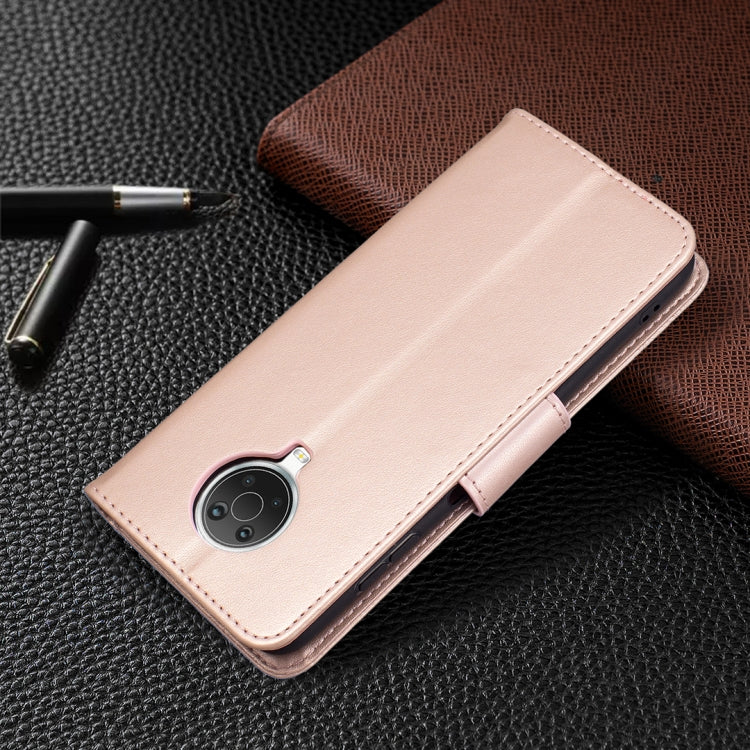 For Nokia G20 / G10 Embossing Two Butterflies Pattern Horizontal Flip PU Leather Case with Holder & Card Slot & Wallet & Lanyard(Rose Gold)