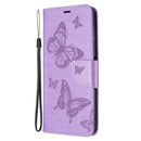 For Nokia G20 / G10 Embossing Two Butterflies Pattern Horizontal Flip PU Leather Case with Holder & Card Slot & Wallet & Lanyard(Purple)