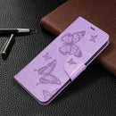For Nokia G20 / G10 Embossing Two Butterflies Pattern Horizontal Flip PU Leather Case with Holder & Card Slot & Wallet & Lanyard(Purple)