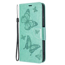 For Nokia G20 / G10 Embossing Two Butterflies Pattern Horizontal Flip PU Leather Case with Holder & Card Slot & Wallet & Lanyard(Green)