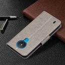 For Nokia 1.4 Embossing Two Butterflies Pattern Horizontal Flip PU Leather Case with Holder & Card Slot & Wallet & Lanyard(Grey)