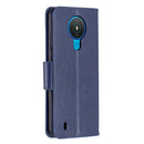 For Nokia 1.4 Embossing Two Butterflies Pattern Horizontal Flip PU Leather Case with Holder & Card Slot & Wallet & Lanyard(Dark Blue)