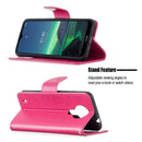 For Nokia 1.4 Embossing Two Butterflies Pattern Horizontal Flip PU Leather Case with Holder & Card Slot & Wallet & Lanyard(Rose Red)