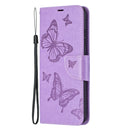 For Nokia 1.4 Embossing Two Butterflies Pattern Horizontal Flip PU Leather Case with Holder & Card Slot & Wallet & Lanyard(Purple)