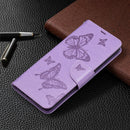 For Nokia 1.4 Embossing Two Butterflies Pattern Horizontal Flip PU Leather Case with Holder & Card Slot & Wallet & Lanyard(Purple)
