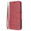 For Nokia G20 / G10 Retro Lambskin Texture Pure Color Horizontal Flip PU Leather Case with Holder & Card Slots & Wallet & Lanyard(Red)
