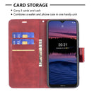 For Nokia G20 / G10 Retro Lambskin Texture Pure Color Horizontal Flip PU Leather Case with Holder & Card Slots & Wallet & Lanyard(Red)