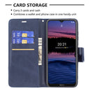 For Nokia G20 / G10 Retro Lambskin Texture Pure Color Horizontal Flip PU Leather Case with Holder & Card Slots & Wallet & Lanyard(Blue)