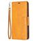 For Samsung Galaxy S21 FE Retro Lambskin Texture Pure Color Horizontal Flip PU Leather Case with Holder & Card Slots & Wallet & Lanyard(Yellow)