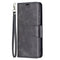 For Samsung Galaxy S21 FE Retro Lambskin Texture Pure Color Horizontal Flip PU Leather Case with Holder & Card Slots & Wallet & Lanyard(Black)