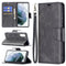 For Samsung Galaxy S21 FE Retro Lambskin Texture Pure Color Horizontal Flip PU Leather Case with Holder & Card Slots & Wallet & Lanyard(Black)