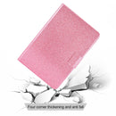 For Samsung Galaxy Tab A7 Lite T220 Glitter Horizontal Flip Leather Case with Holder & Card Slots(Pink)